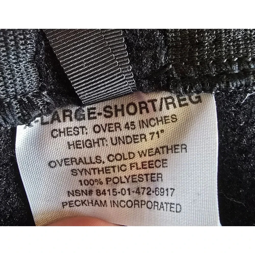 Vintage NWT‎ Polartec Classic 200 Fleece buckle zip overalls, XL Short/Reg